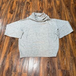 Gray Wool Blend Cowl Neck Sweater Size XL Soft Wool City Women’s Mens Top Shirt